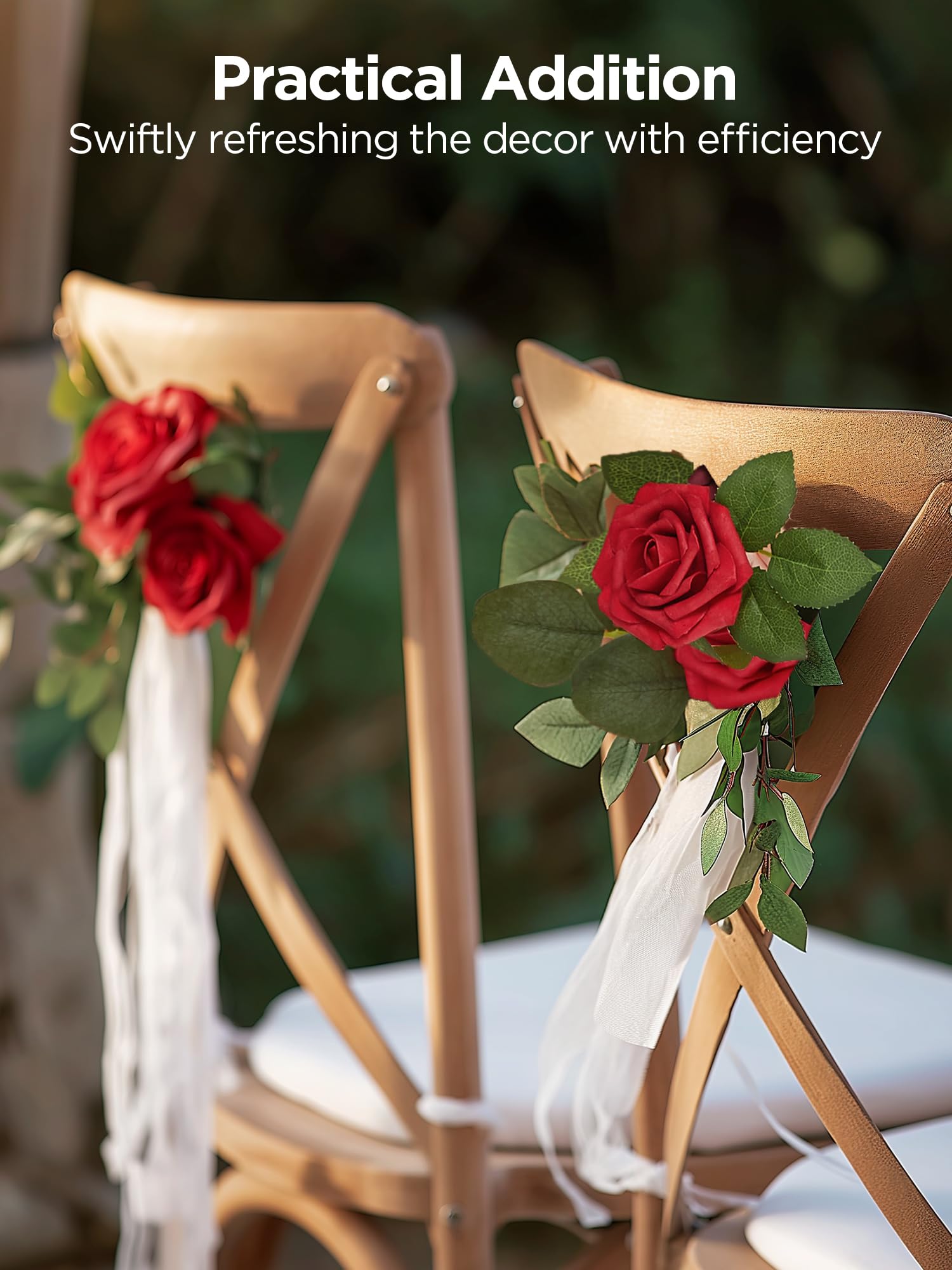 InnoGear vue d'ensemble des 100 roses rouge foncé pour projets DIY
