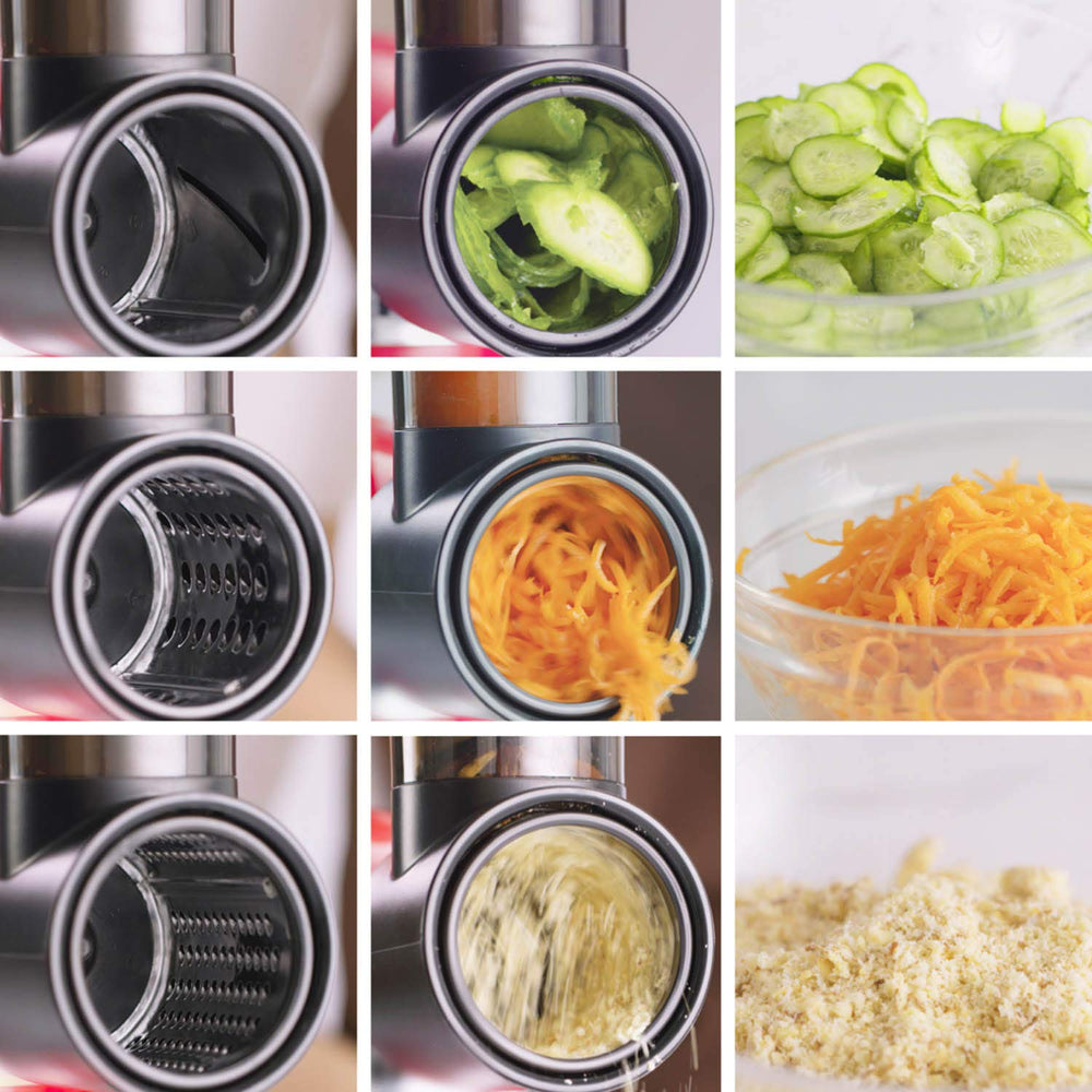 InnoMoon trois tambours interchangeables, polyvalence pour légumes et fromages