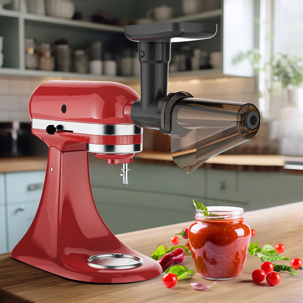 InnoMoon gros plan du tamis passe‑purée montrant la finition pour sauces sans pépins
