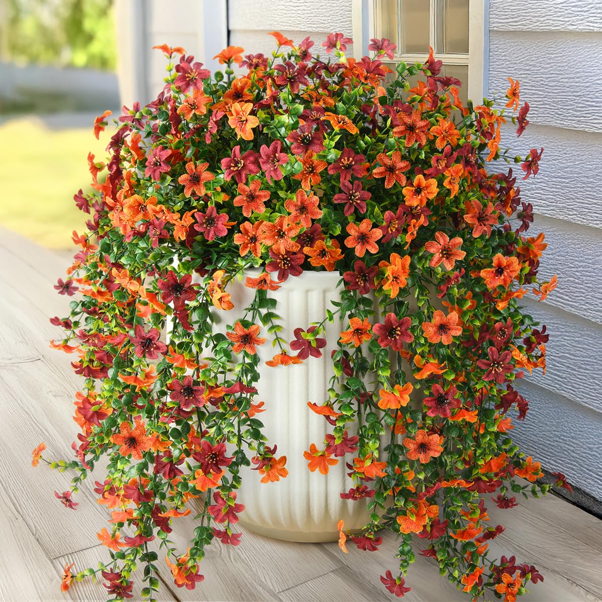 INQCMY bouquets extérieurs montrant couleurs automnales durables