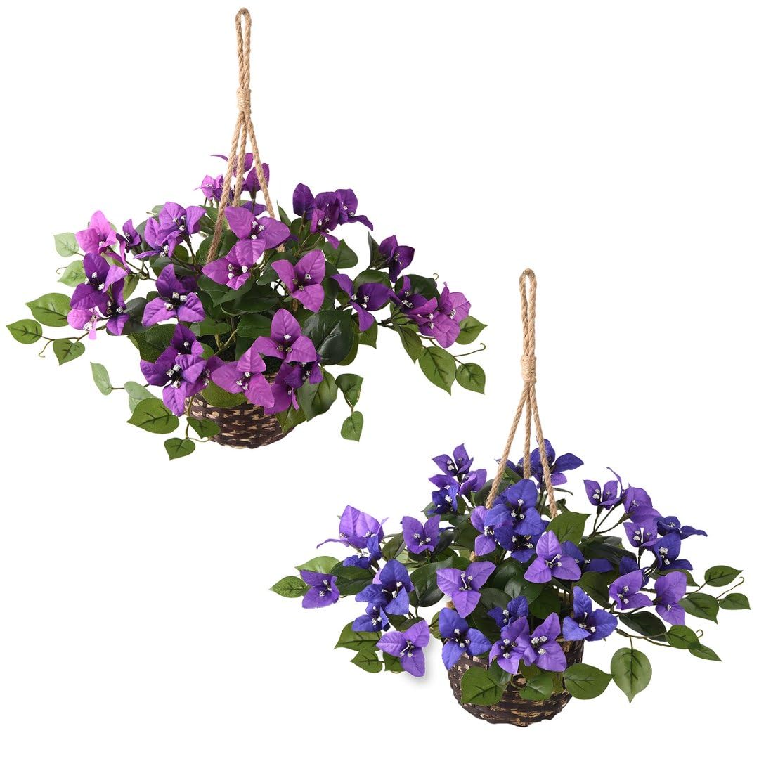 INQCMY panier suspendu vu de face, couleur réaliste pour décoration extérieure