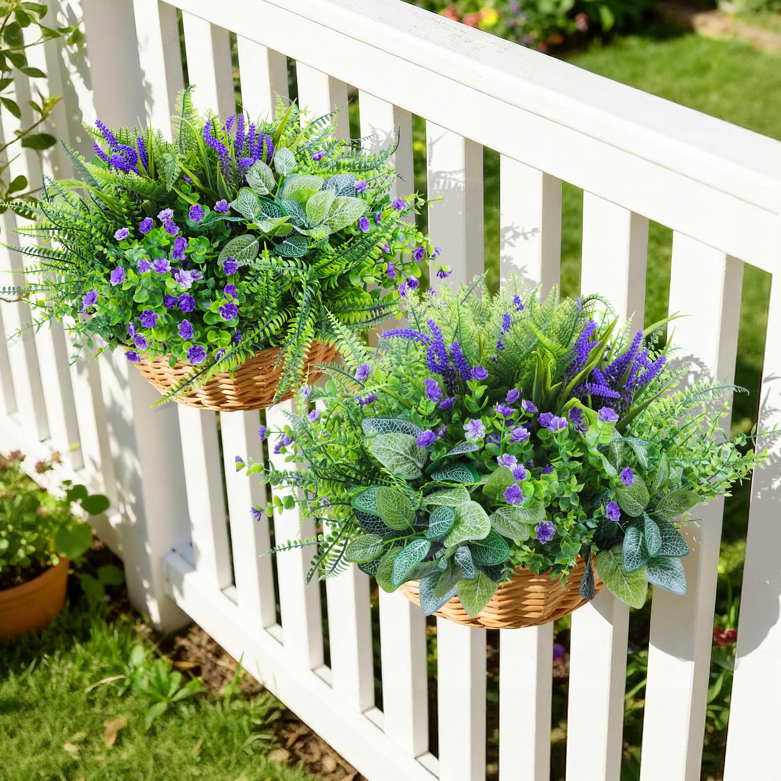 INQCMY plantes en suspension décorative parfait pour balcons et terrasses