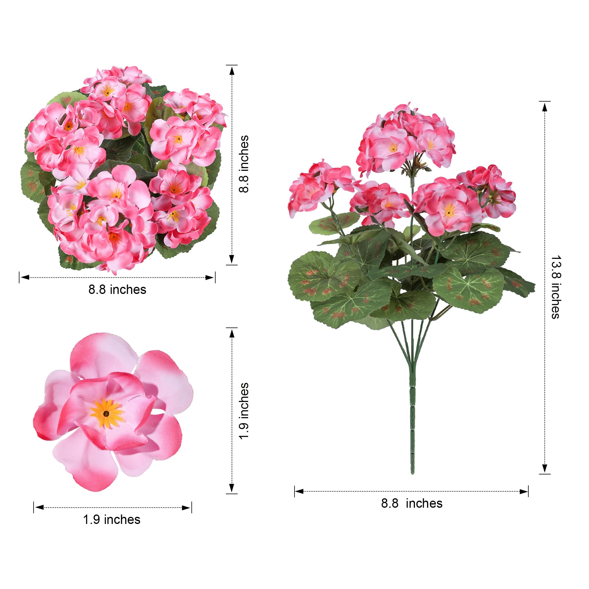 INSPRING fleurs résistantes pluie et UV conservent couleur