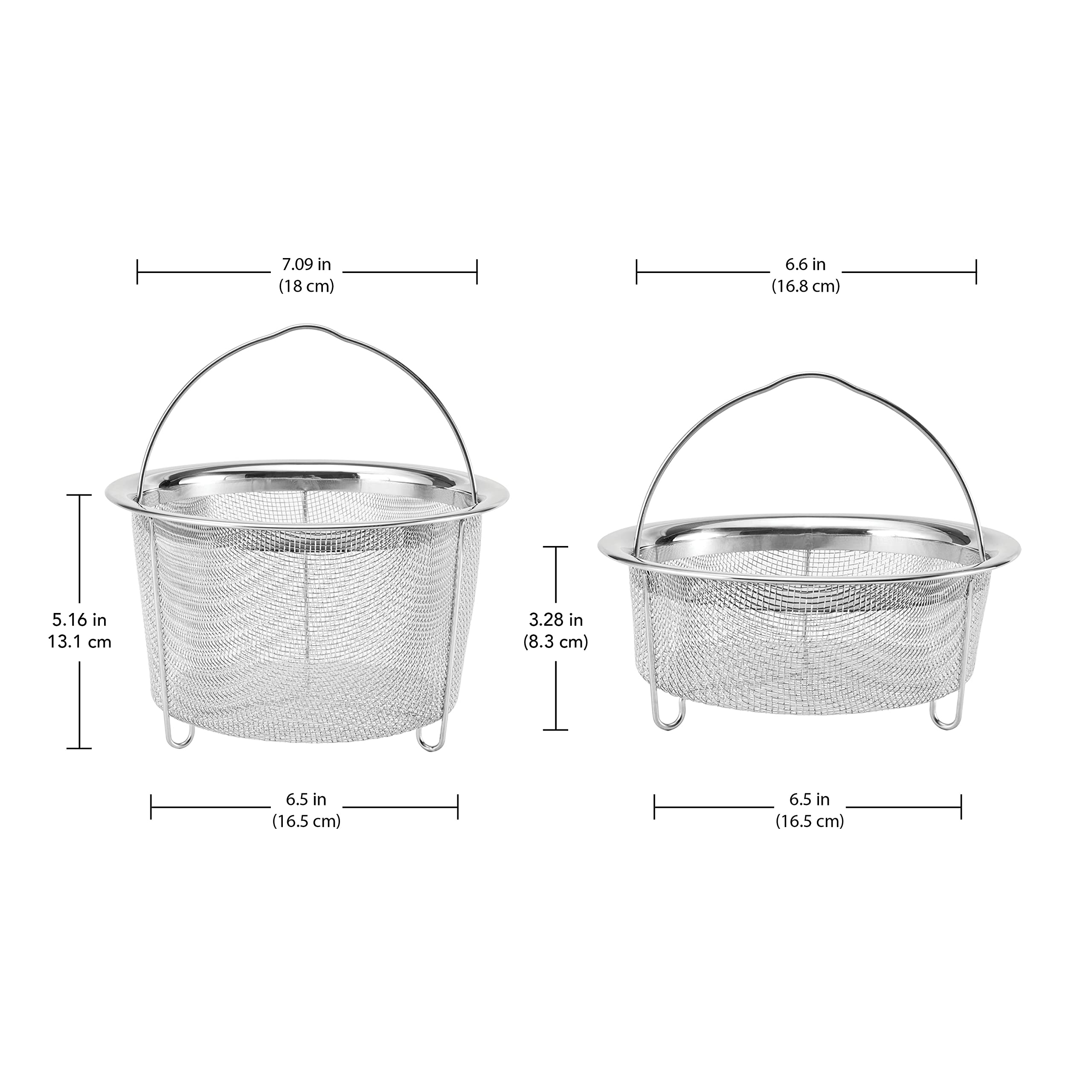 Instant Pot gros plan sur la maille fine montrant cuisson uniforme et drainage