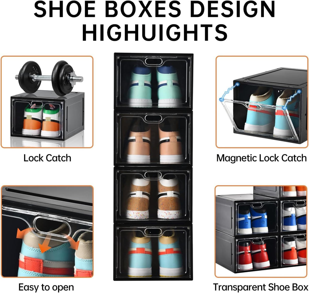INSTY boîtes empilées exposant une collection de sneakers de façon ordonnée