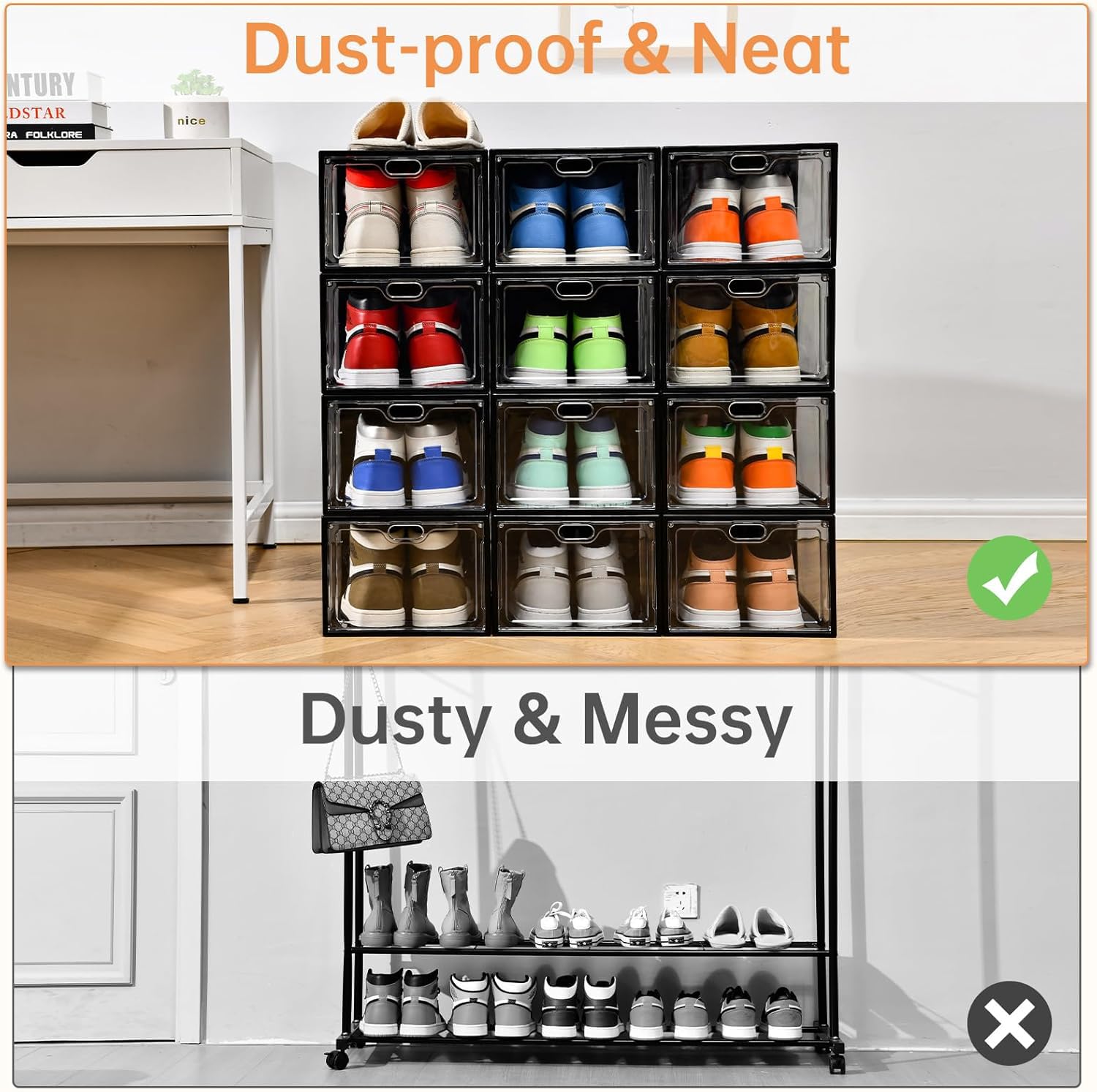 INSTY boîte ouverte avec sneaker affichée facilitant présentation et choix