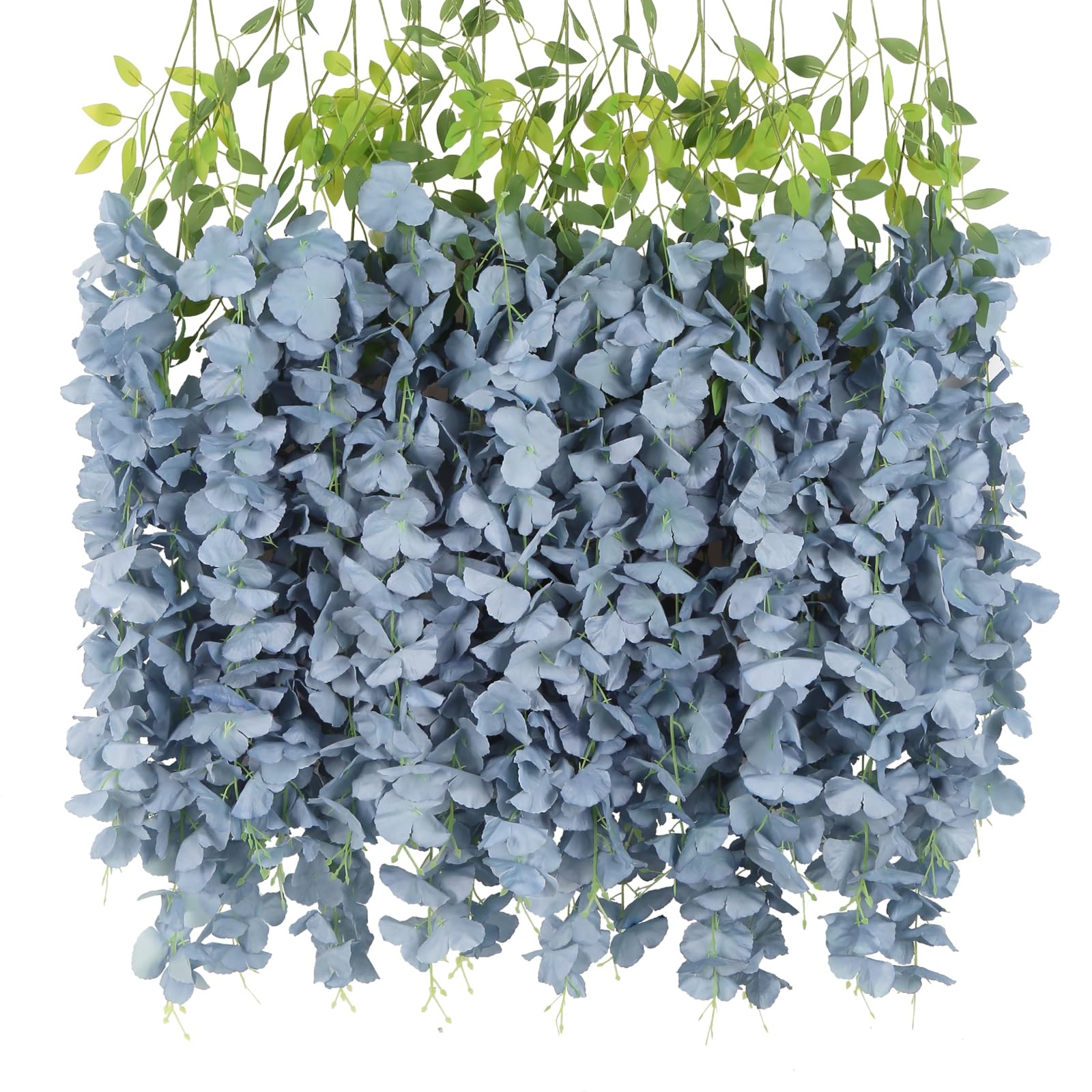 INSUNSIX vue du paquet de 12 guirlandes dusty blue, prêt à décorer