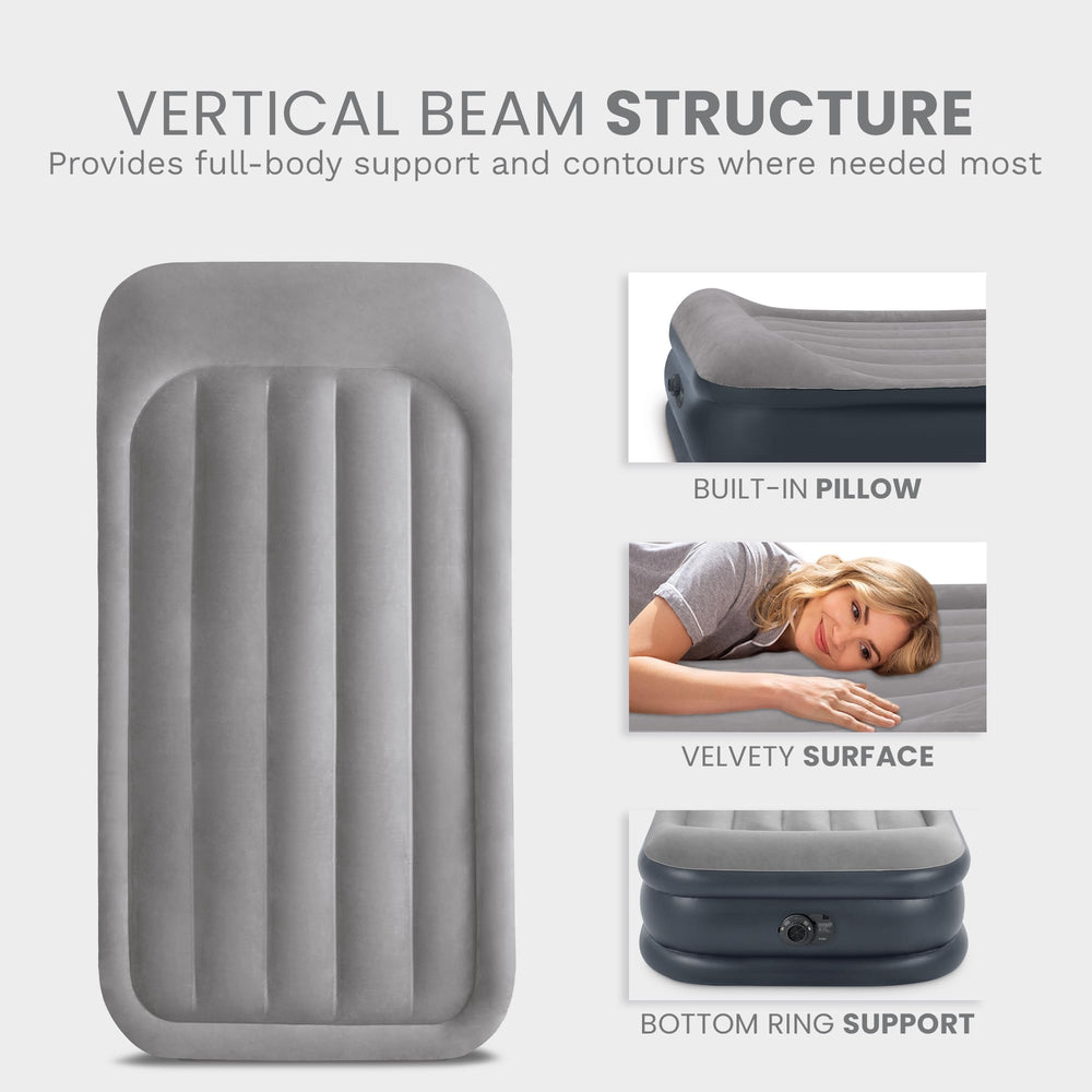 Intex matelas comparé hauteur 16,5 pouces accessible plus facilement