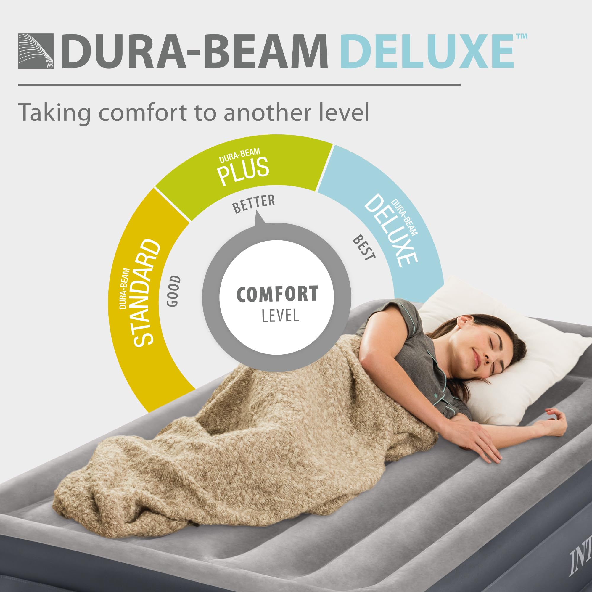 Intex matelas installé en chambre pour utilisation intérieure confortable
