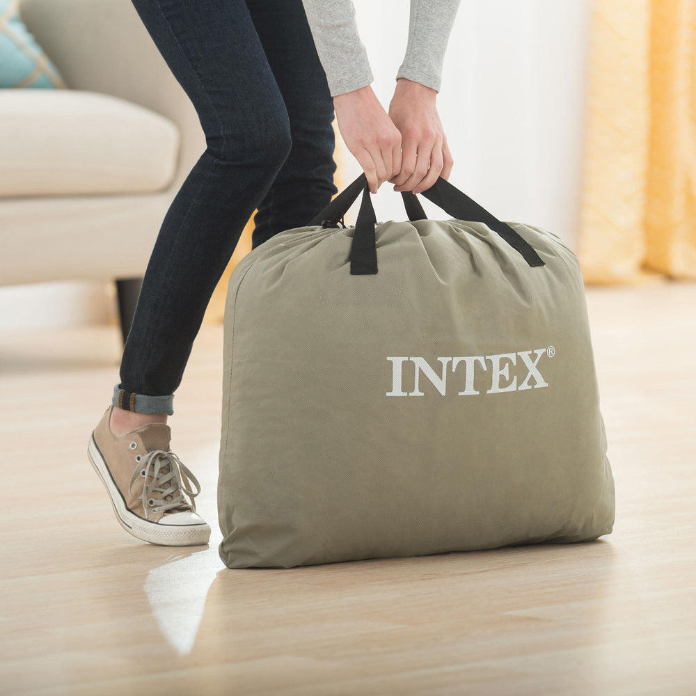 Intex matelas plié dans sac rangement compact facile à transporter
