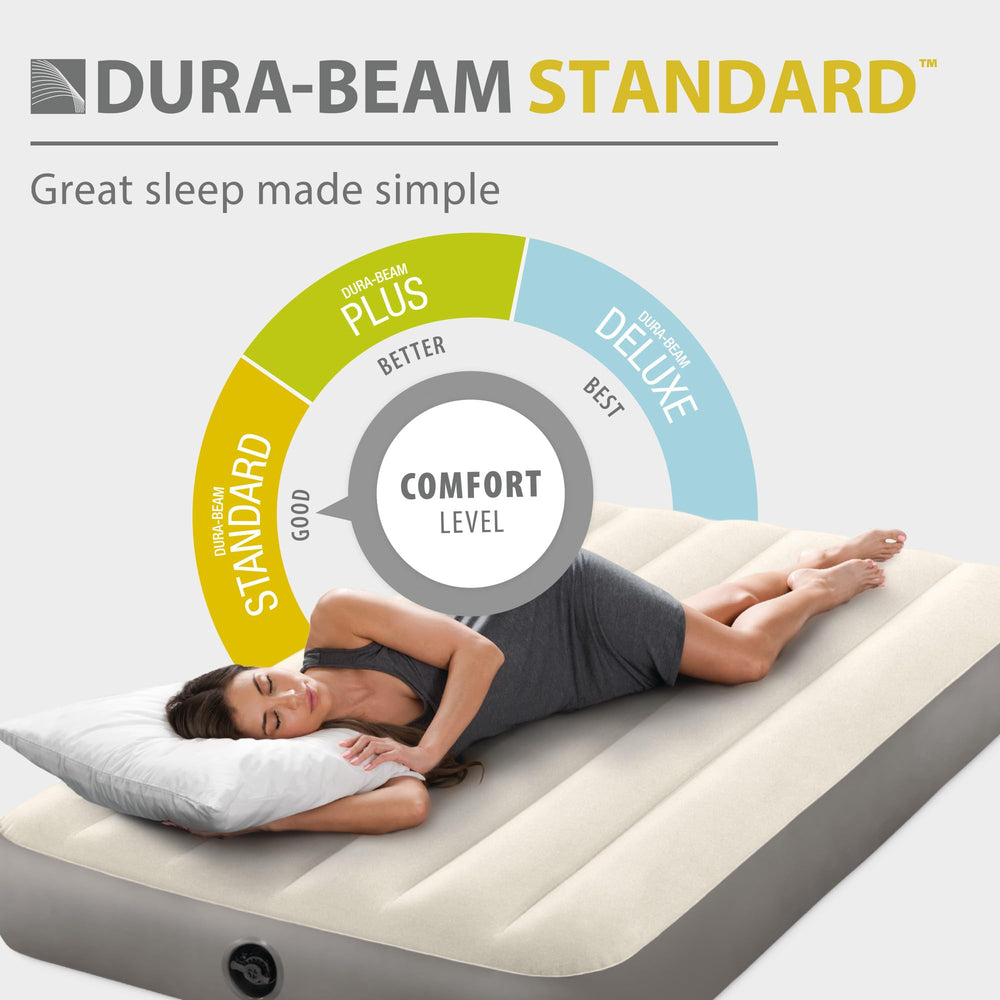 Intex profil côté du matelas montrant hauteur et bord renforcé