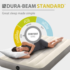 Intex profil côté du matelas montrant hauteur et bord renforcé