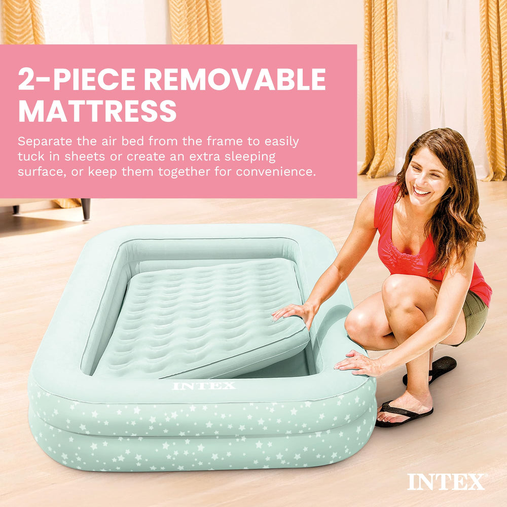 INTEX pompe manuelle et valve montrant gonflage simple et rapide