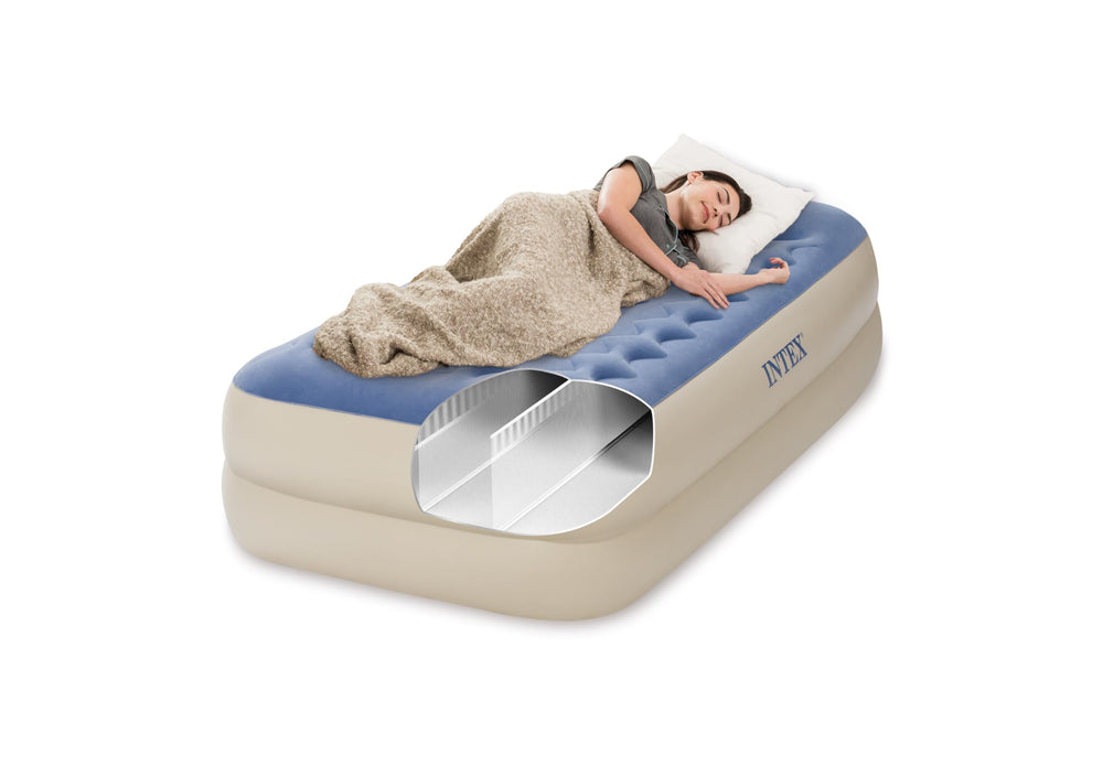 Intex gros plan sur la surface flockée douce mettant en évidence le toucher confortable