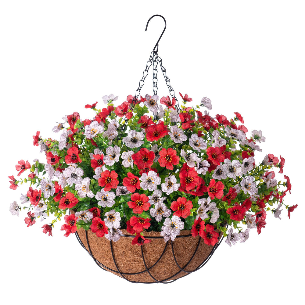 INXUGAO panier face pleine montrant fleurs et rotin pour décoration sans entretien