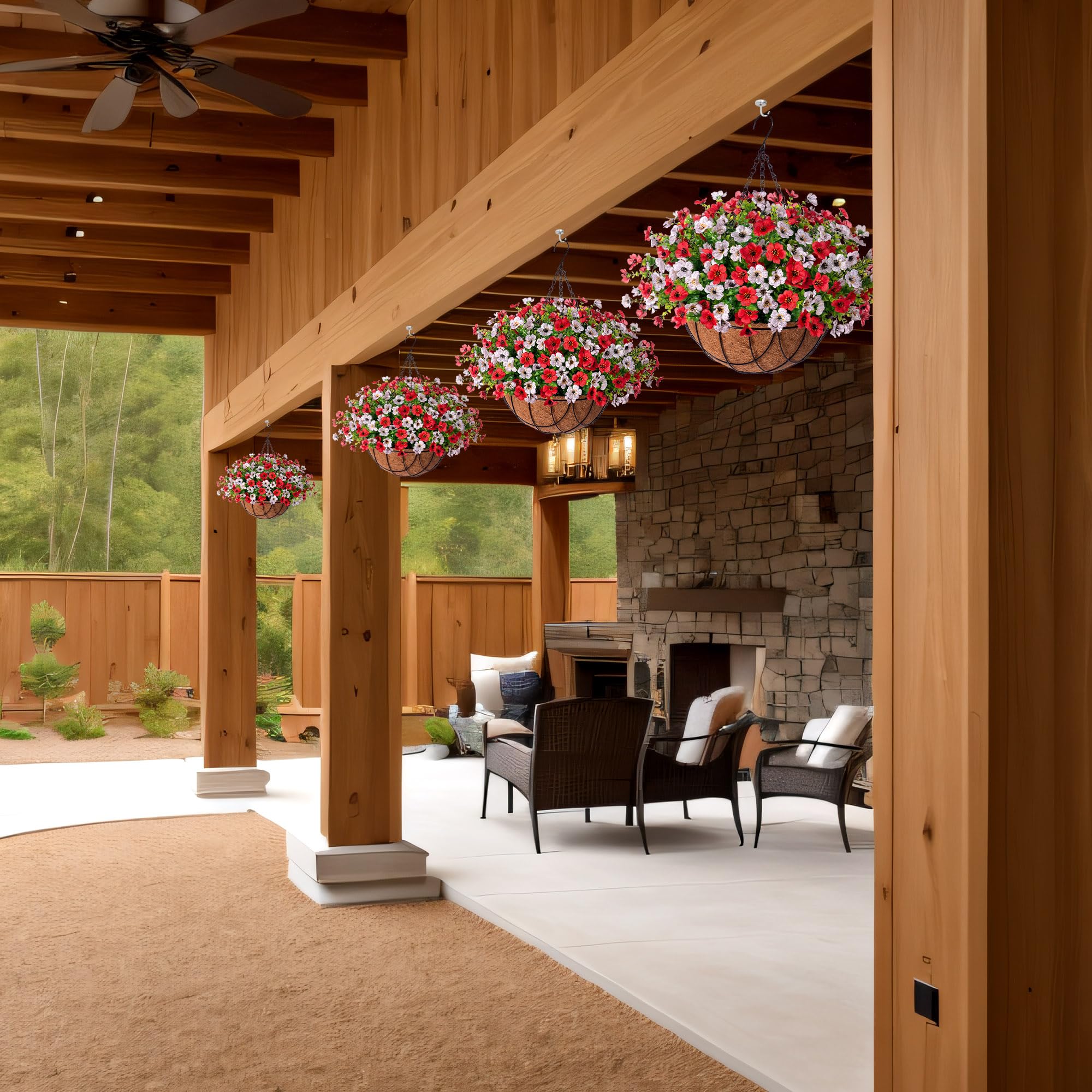 INXUGAO suspension accrochée sur un balcon pour embellir terrasse sans arrosage