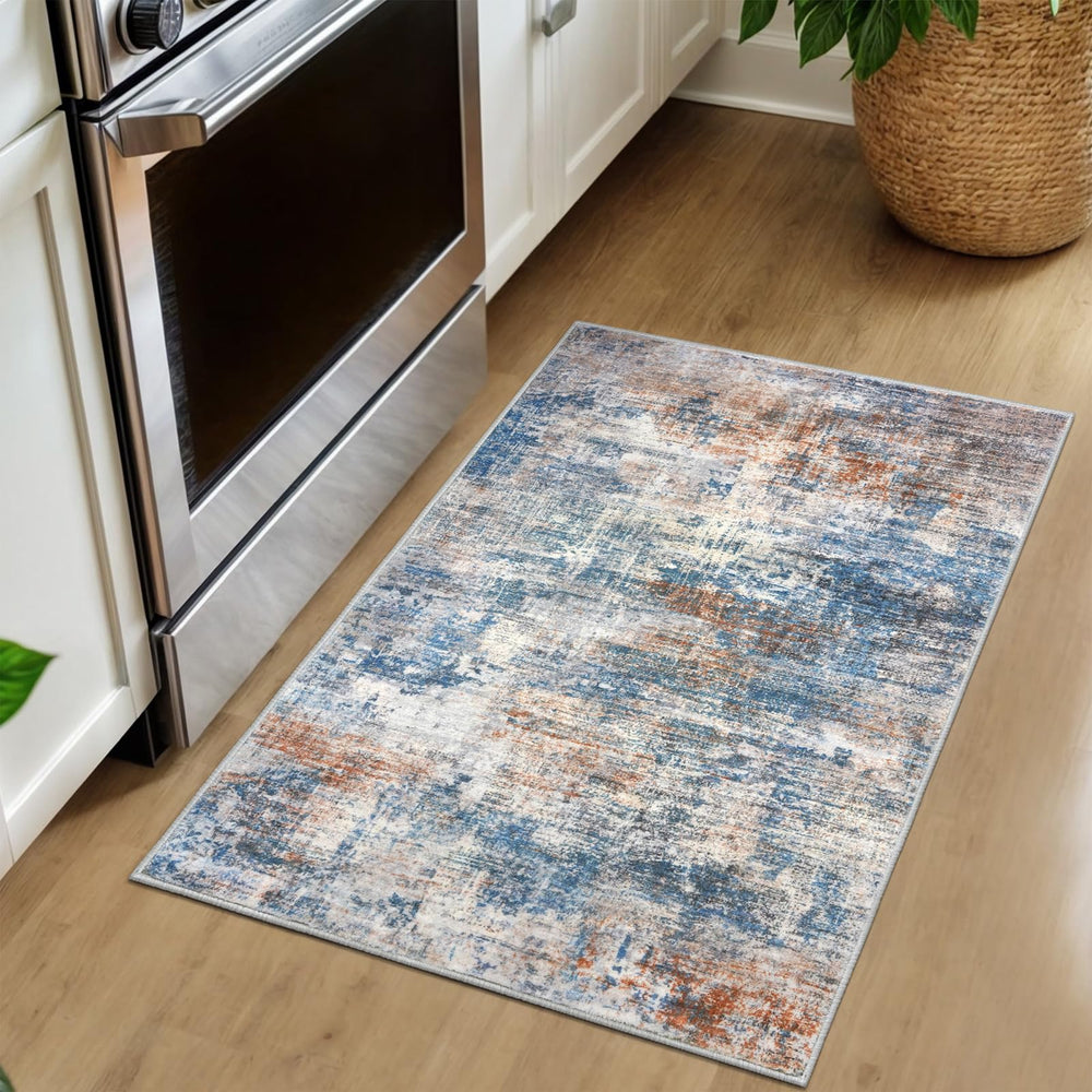 IOHOUZE tapis après déballage montrant méthode pour éliminer plis