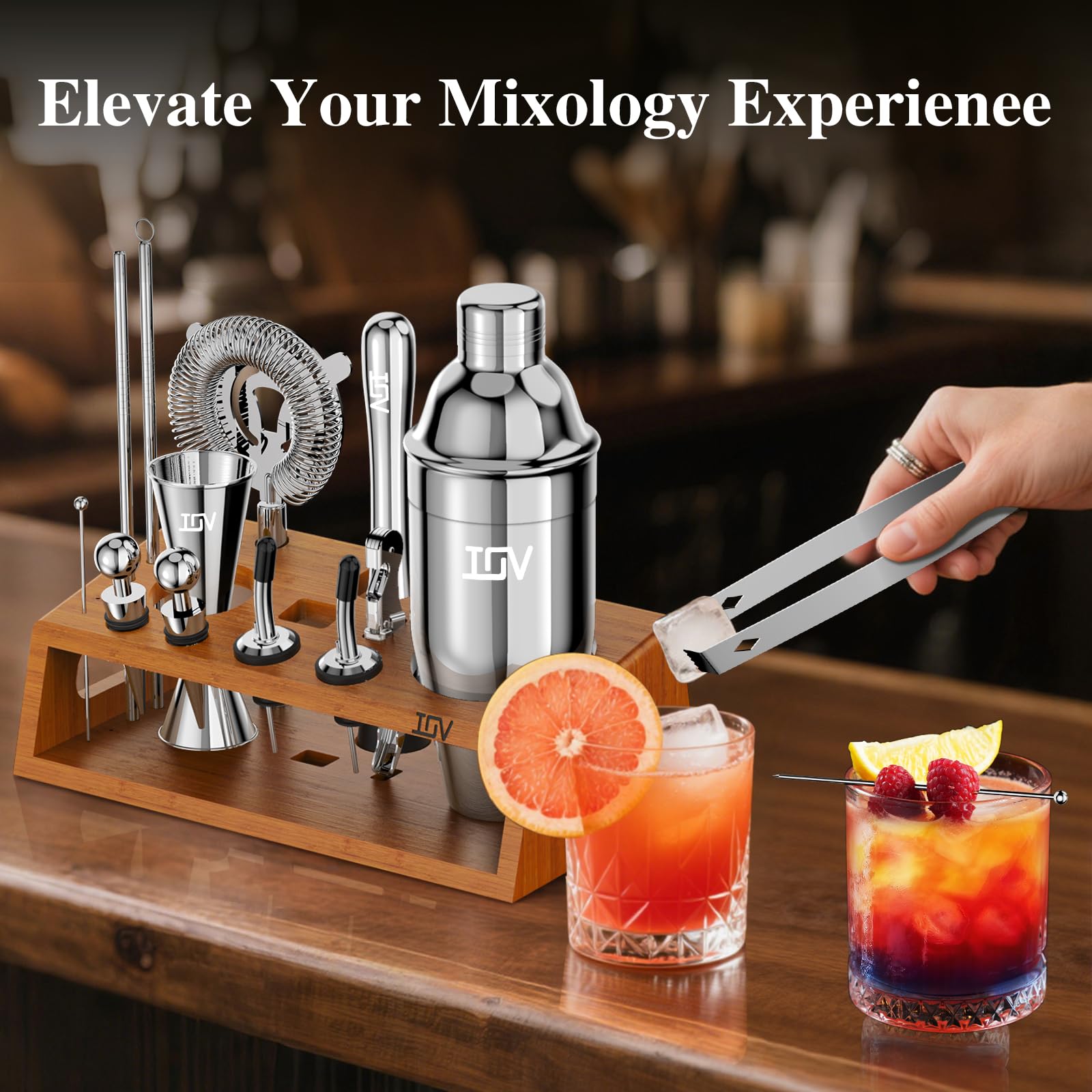IOV mise en scène bar maison montrant présentation professionnelle