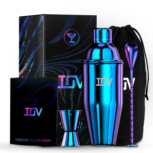 IOV shaker face arc-en-ciel montrant finition vibrante et design attractif