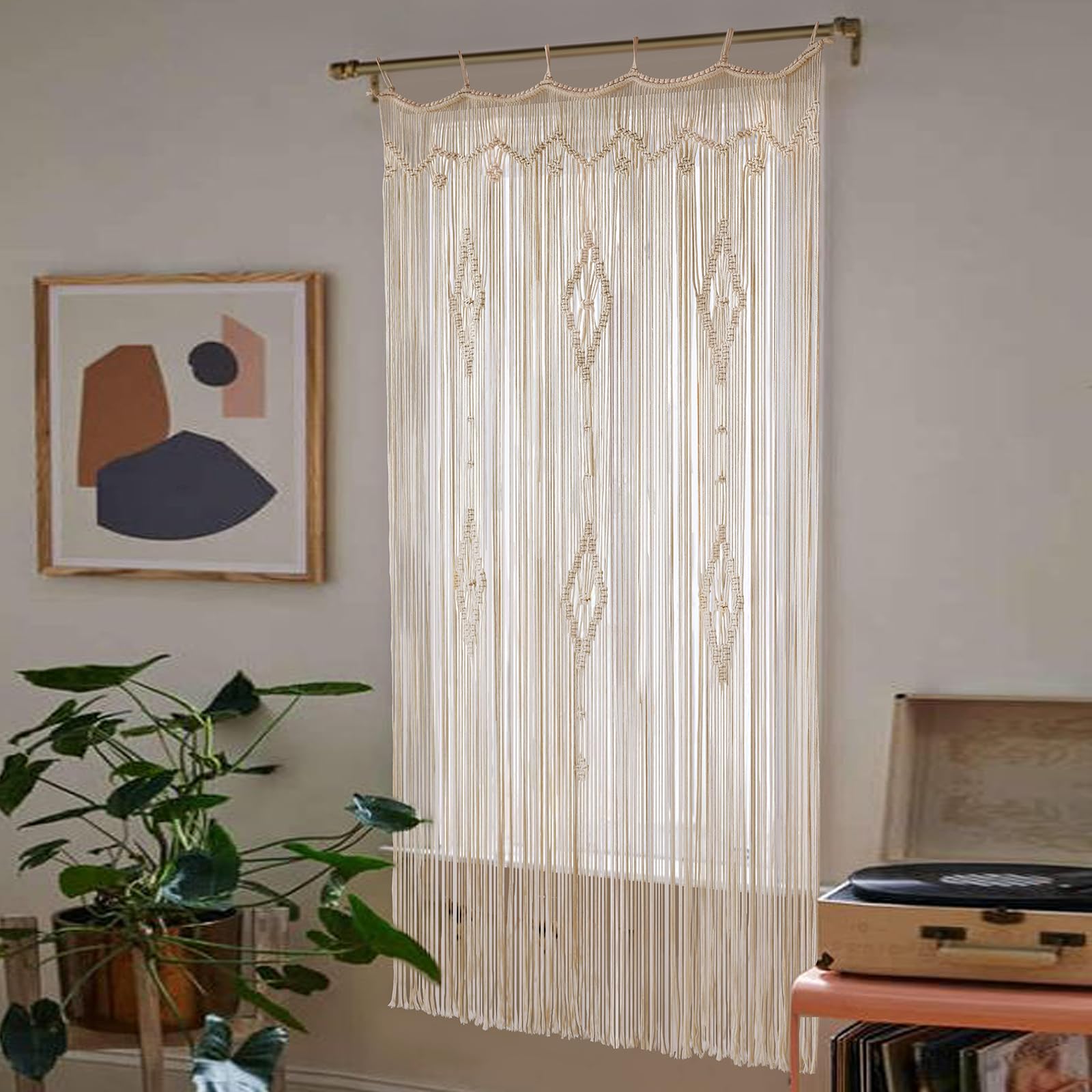 IOWER gros plan du motif macramé montrant finesse et texture