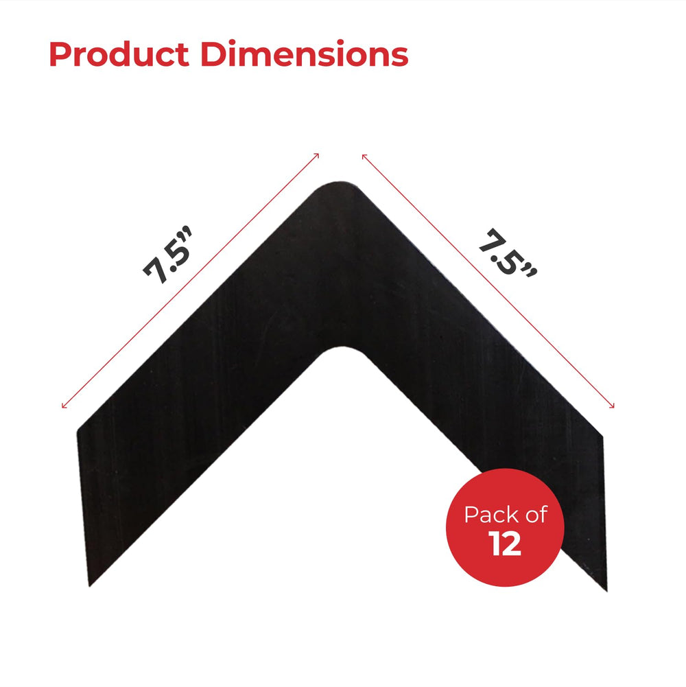iPrimio vue sous un coin de tapis avec pièce V Shape appliquée, maintien immédiat