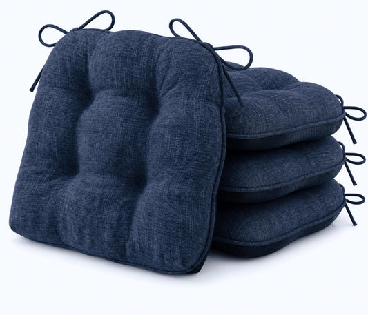 IPYNBAP galette de chaise face montrant forme et finition, confort immédiat