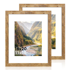 iRahmen cadre 16x20 face avant brun rustique protège et valorise vos photos