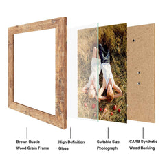 iRahmen profil du cadre en bois MDF brun rustique pour un rendu chaleureux