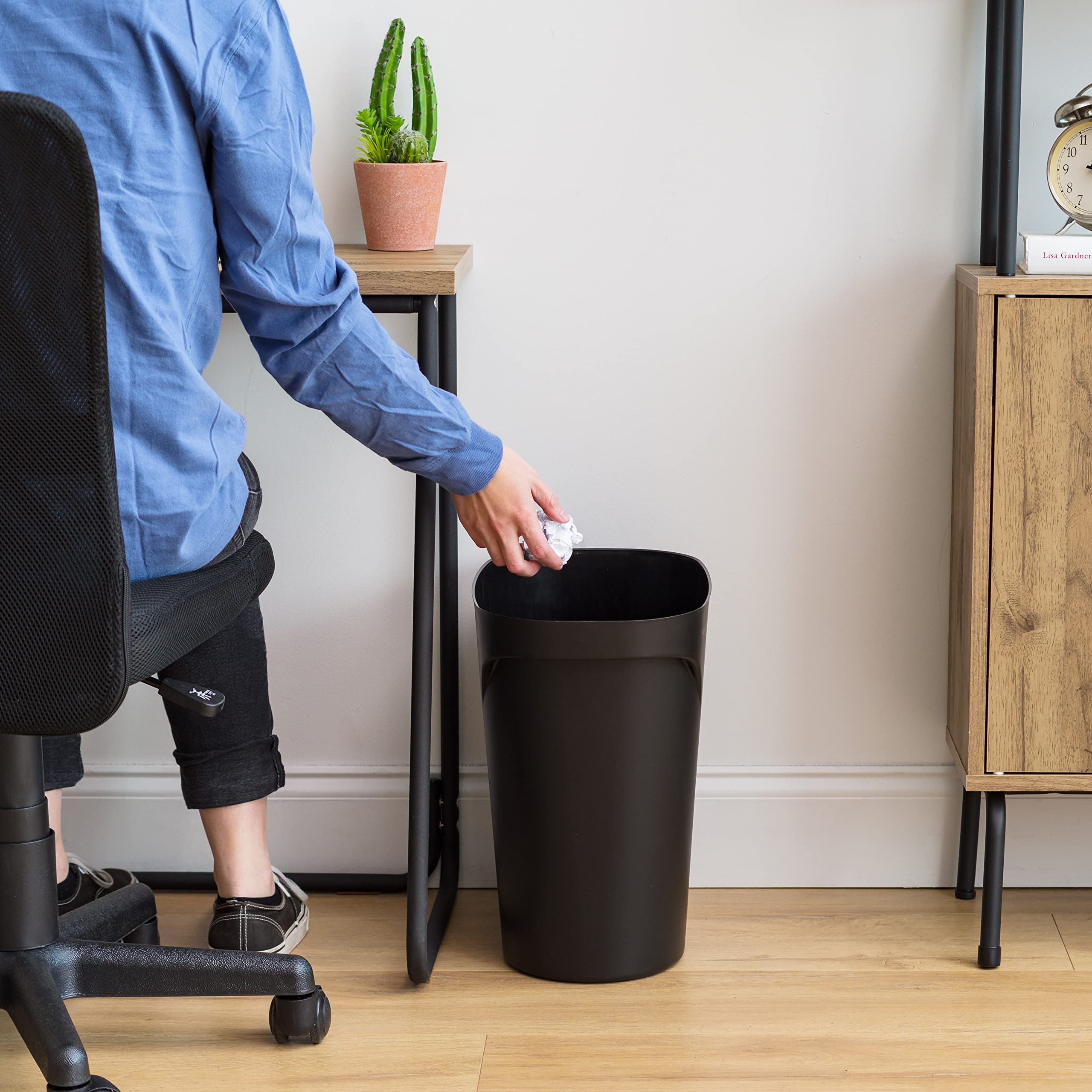 IRIS USA lot de deux poubelles noir pour usage multiple