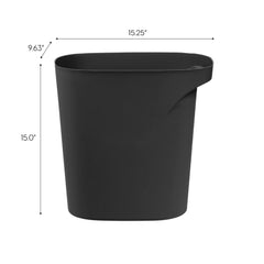 IRIS USA profil de la poubelle montrant forme compacte et stabilité