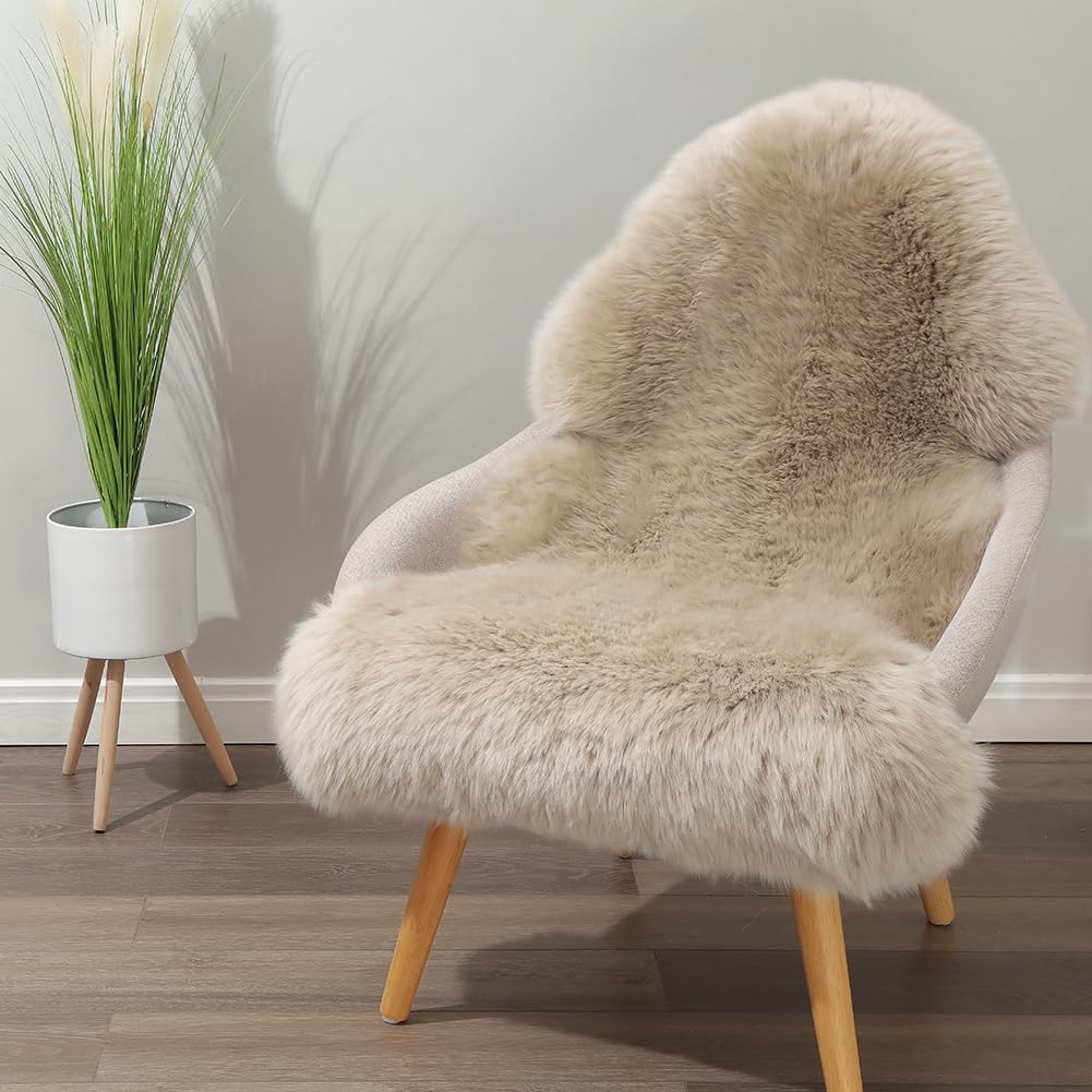 IRIWOOL tapis face avant crème-gris ajoutant confort visuel