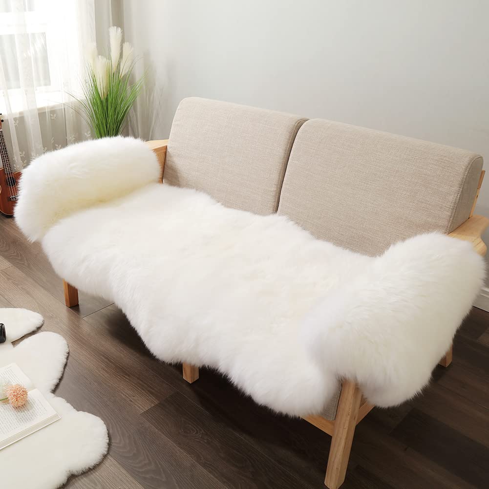 IRIWOOL tapis face avant crème, apporte chaleur décorative
