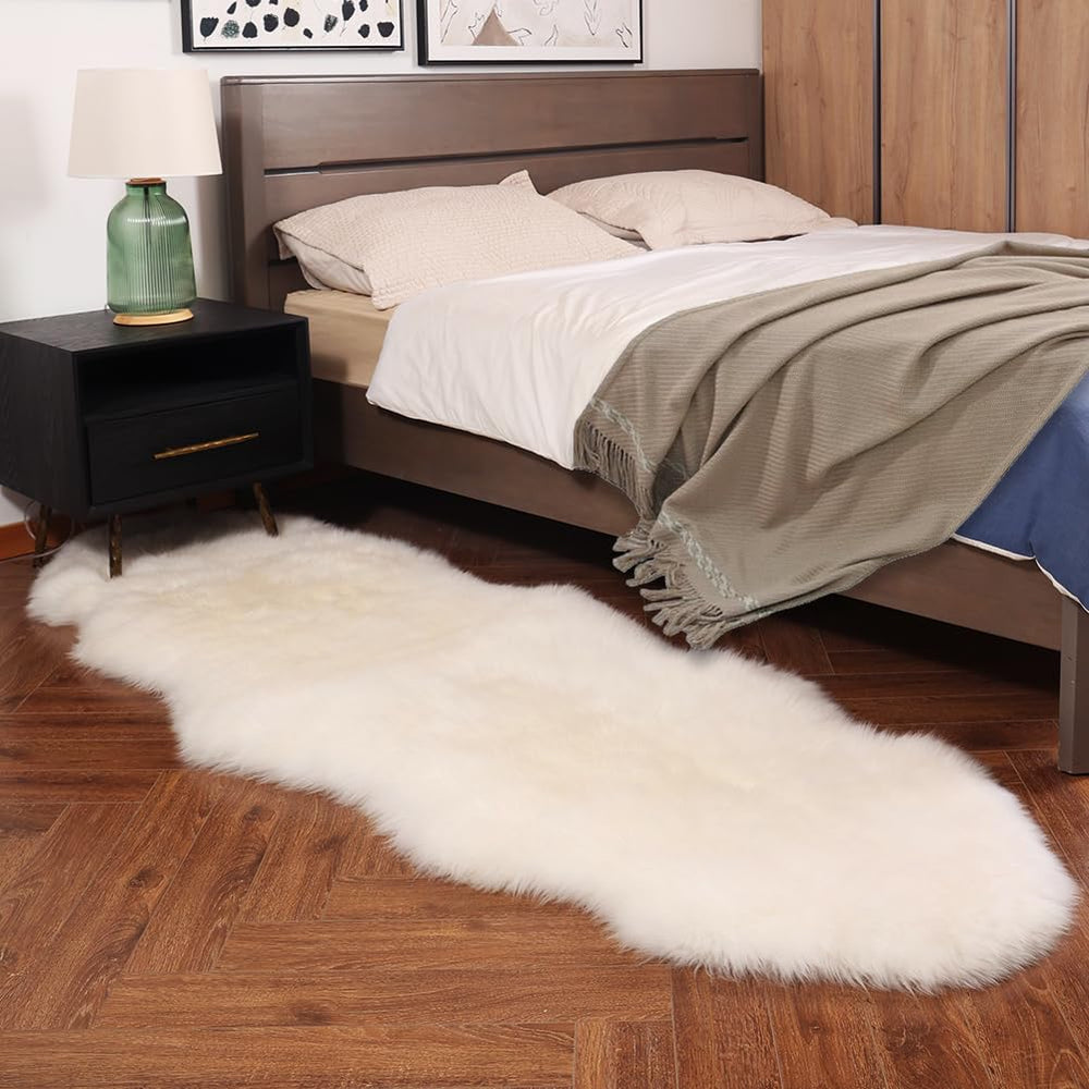 IRIWOOL tapis posé sur fauteuil, rend l'assise plus cosy