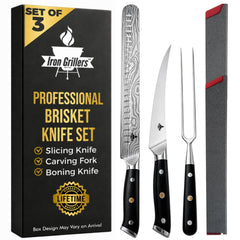 Iron Grillers ensemble en coffret, présentation élégante pour cadeau pratique