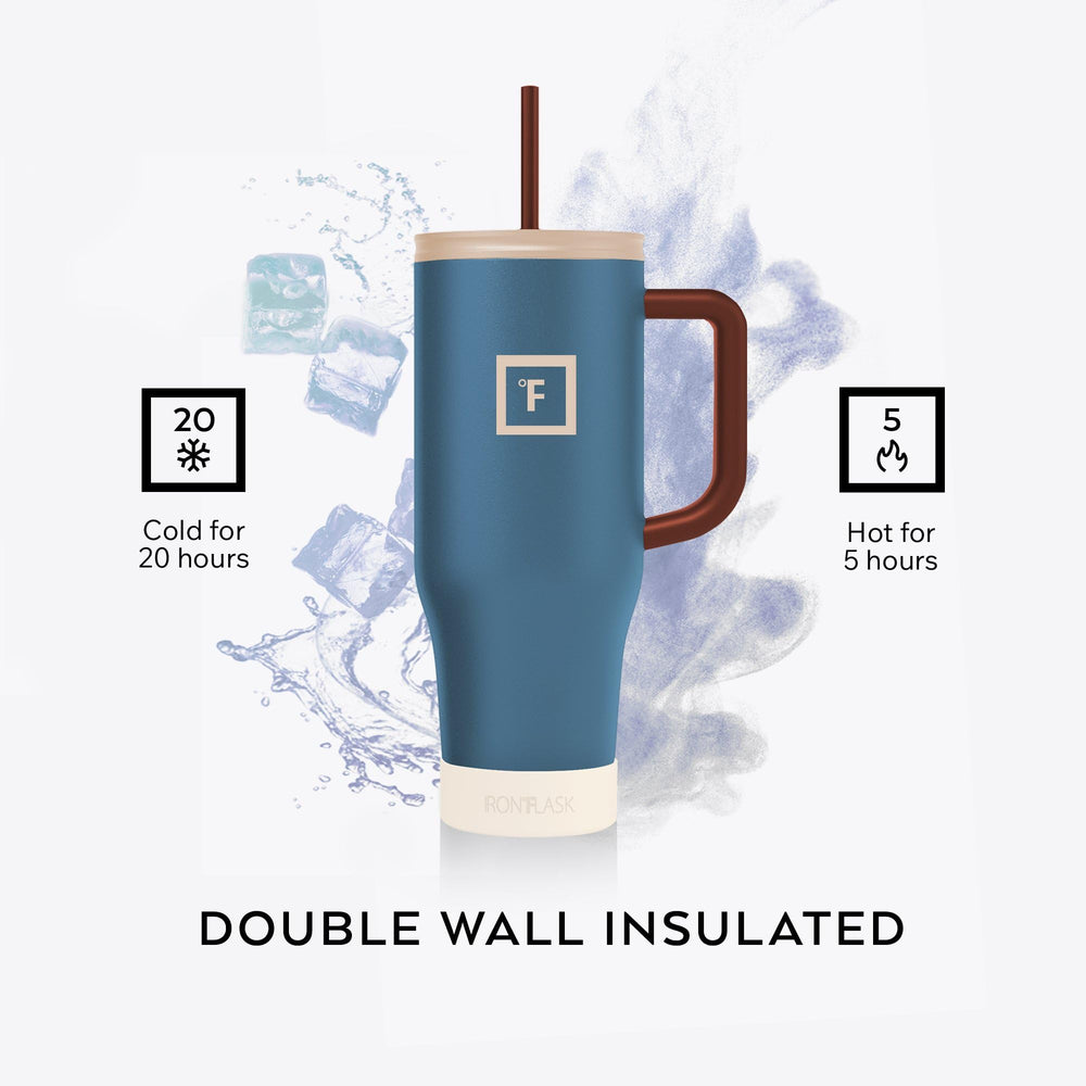 IRON °FLASK deux couvercles paille et flip pour usages variés