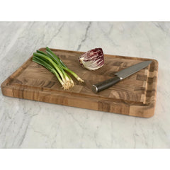 Profil montrant épaisseur 1,5 pouces de la planche Ironwood Gourmet pour stabilité
