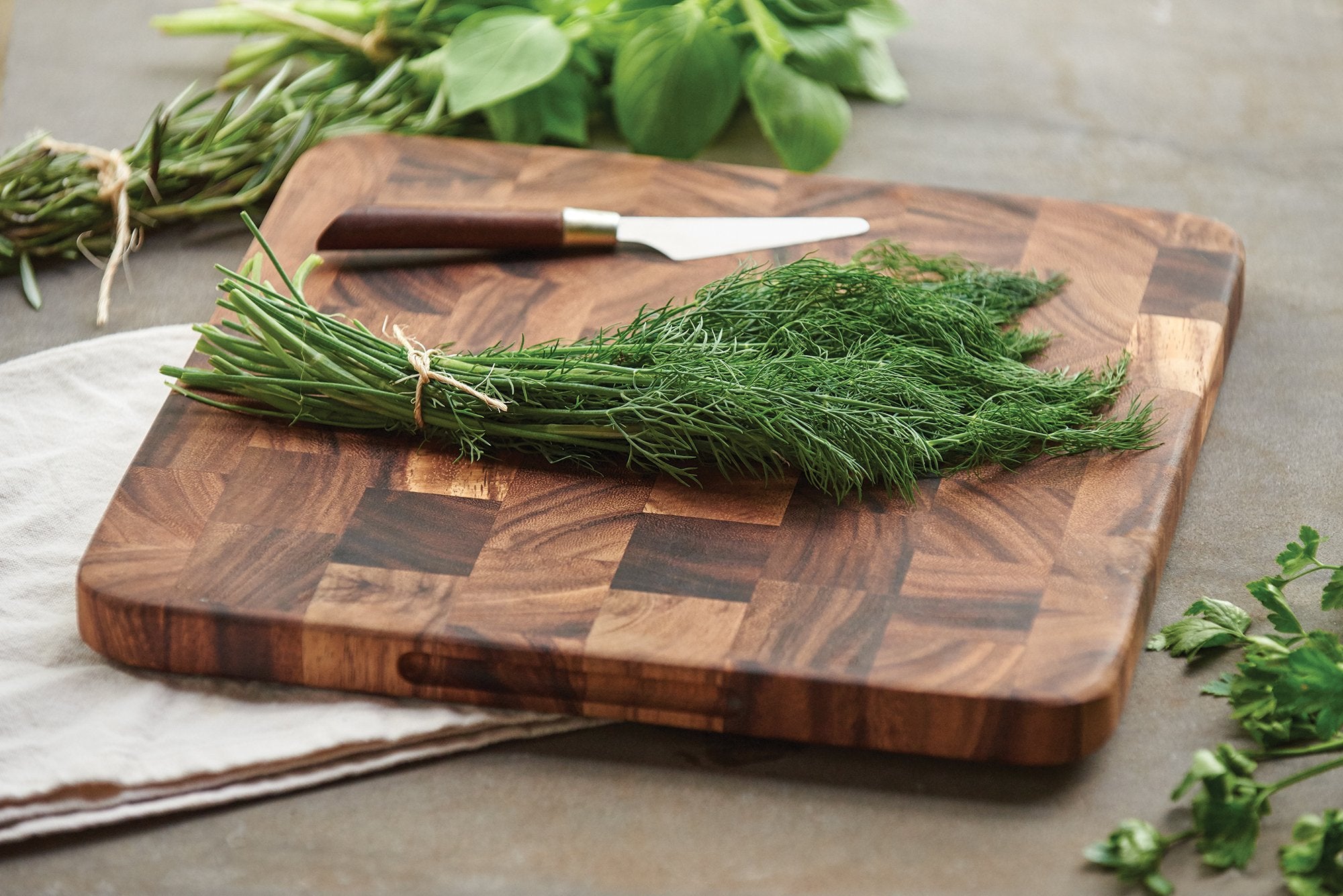 Ironwood gros plan sur grain End Grain d'acacia, absorption des coupures