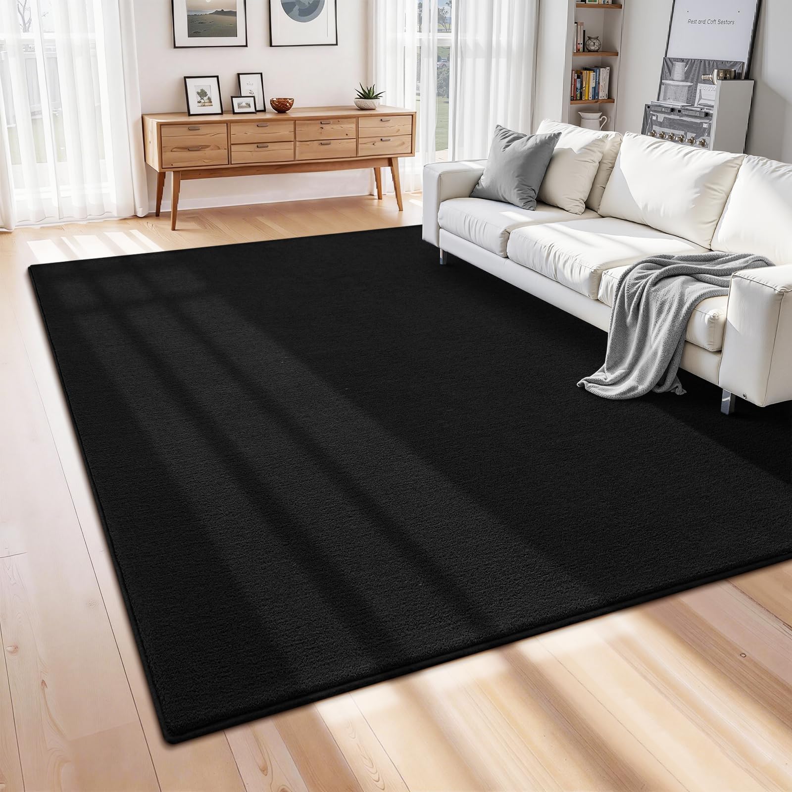 ISEAU tapis face avant noir, présentation élégante et confortable