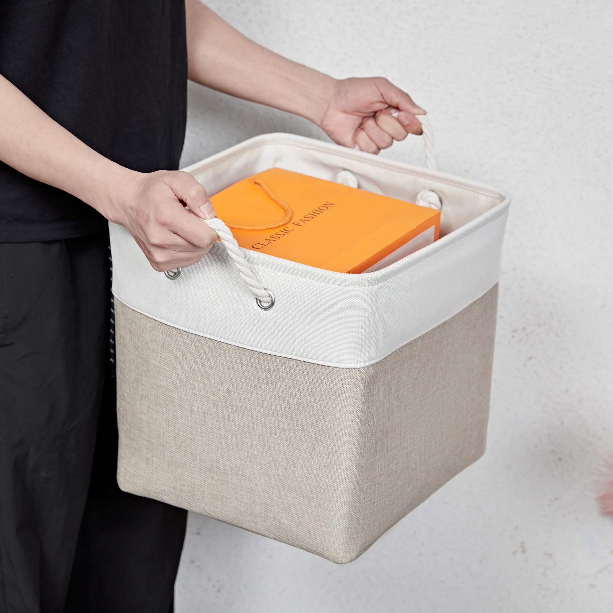 ISEMINGLA lot de six cubes déployés offrant rangement modulable pratique