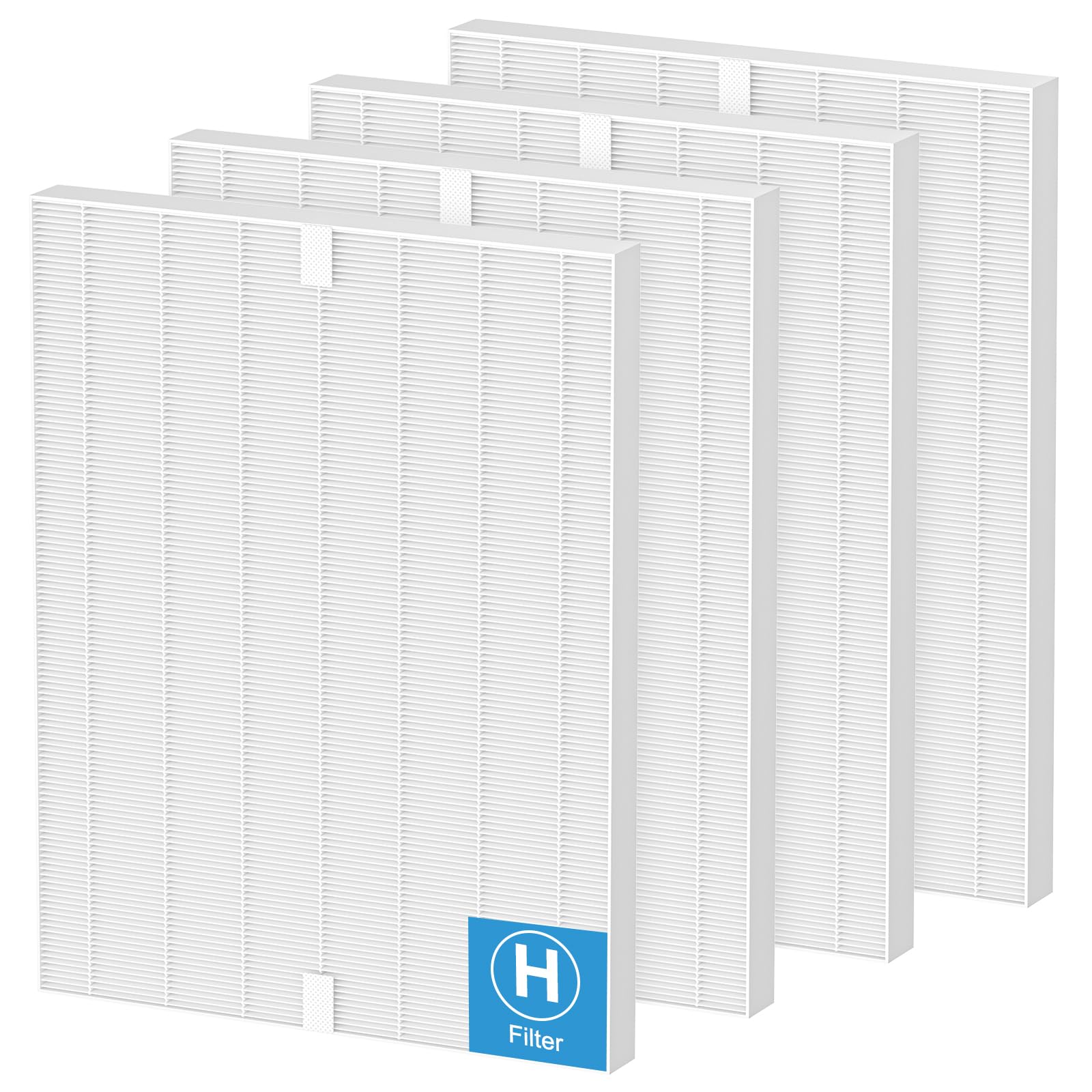 iSingo 116130 emballage avant montrant lot de 4 filtres, remplacement pratique