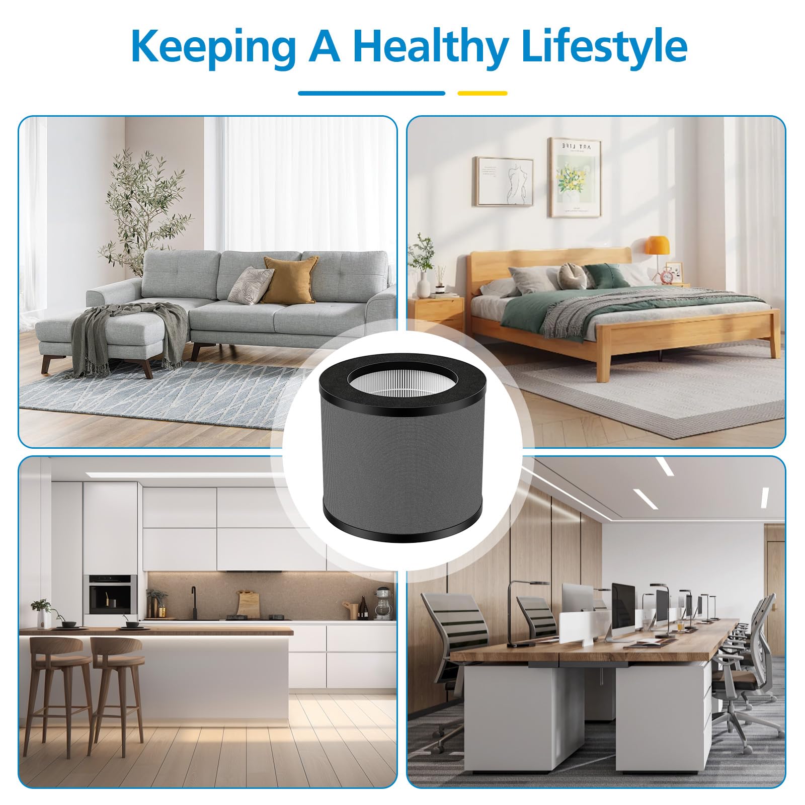 iSingo TT-AP006 mise en scène salon montrant air intérieur plus agréable