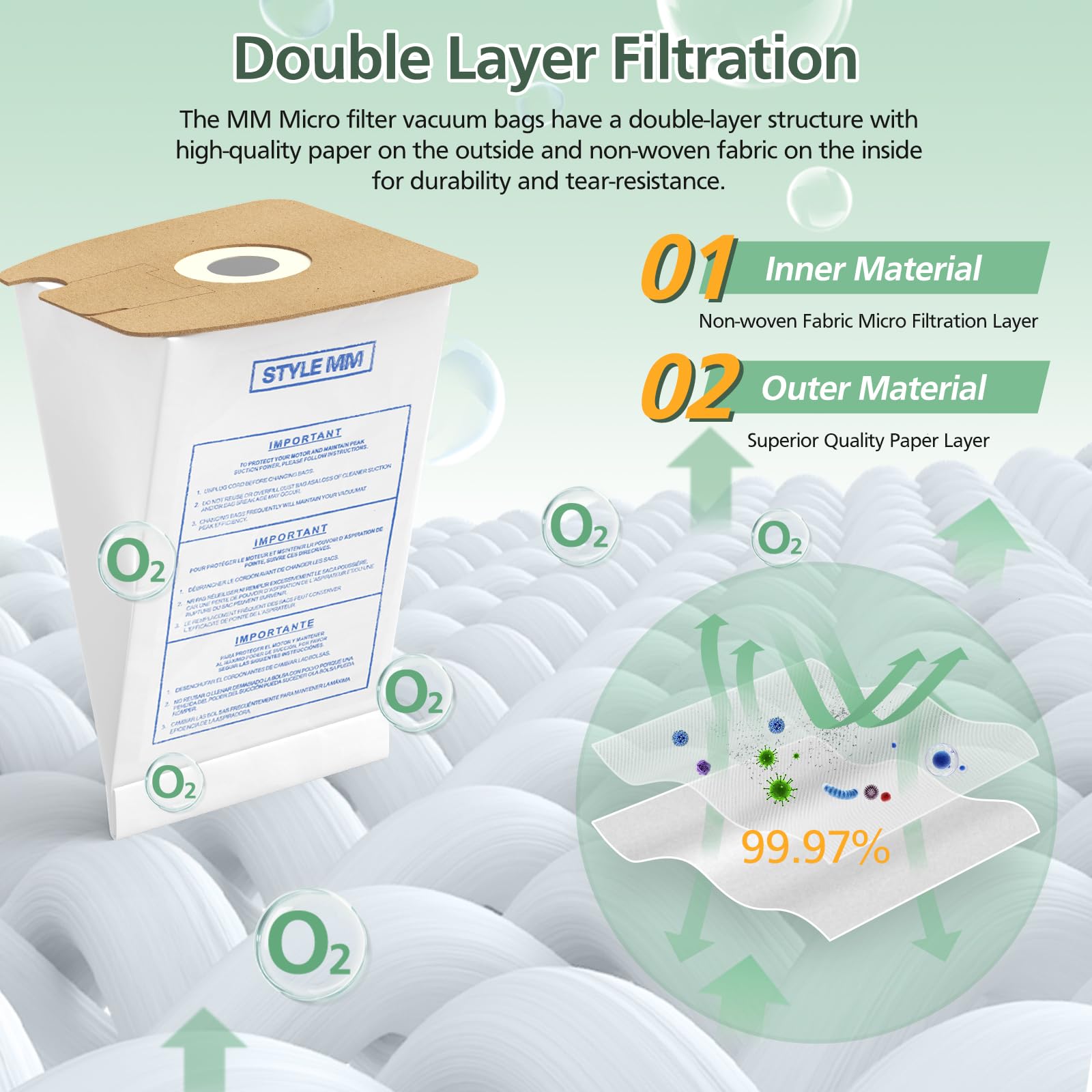 isinlive texture double couche montrant la barrière interne pour meilleure rétention