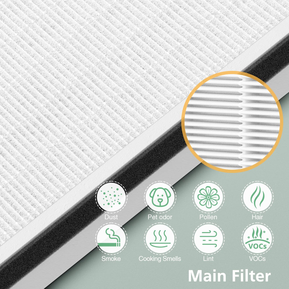 isinlive détail du charbon actif dans le filtre pour réduction des odeurs et TVOC