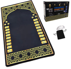 Islamika tapis face entière montrant motifs islamiques et confort pour la prière