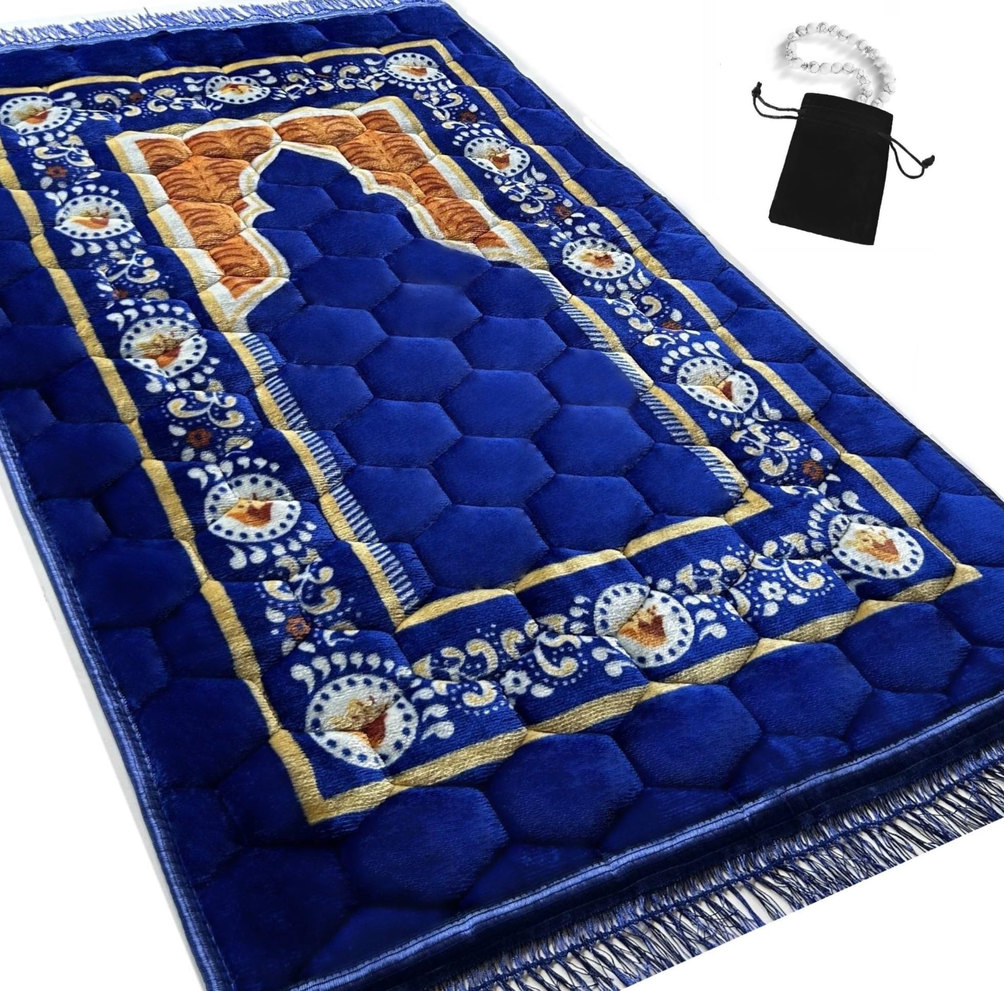 islamika tapis face royal blue montrant confort et élégance