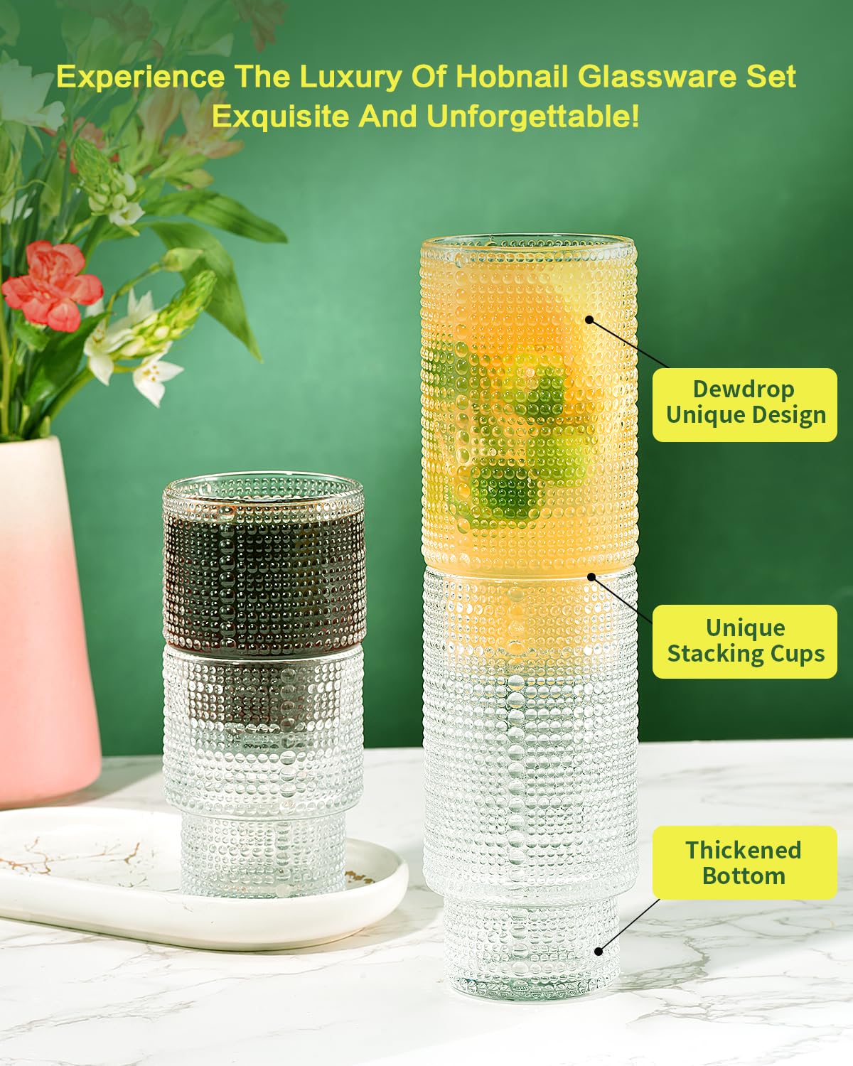 ISMASOAN verres empilés illustrant rangement compact et gain de place