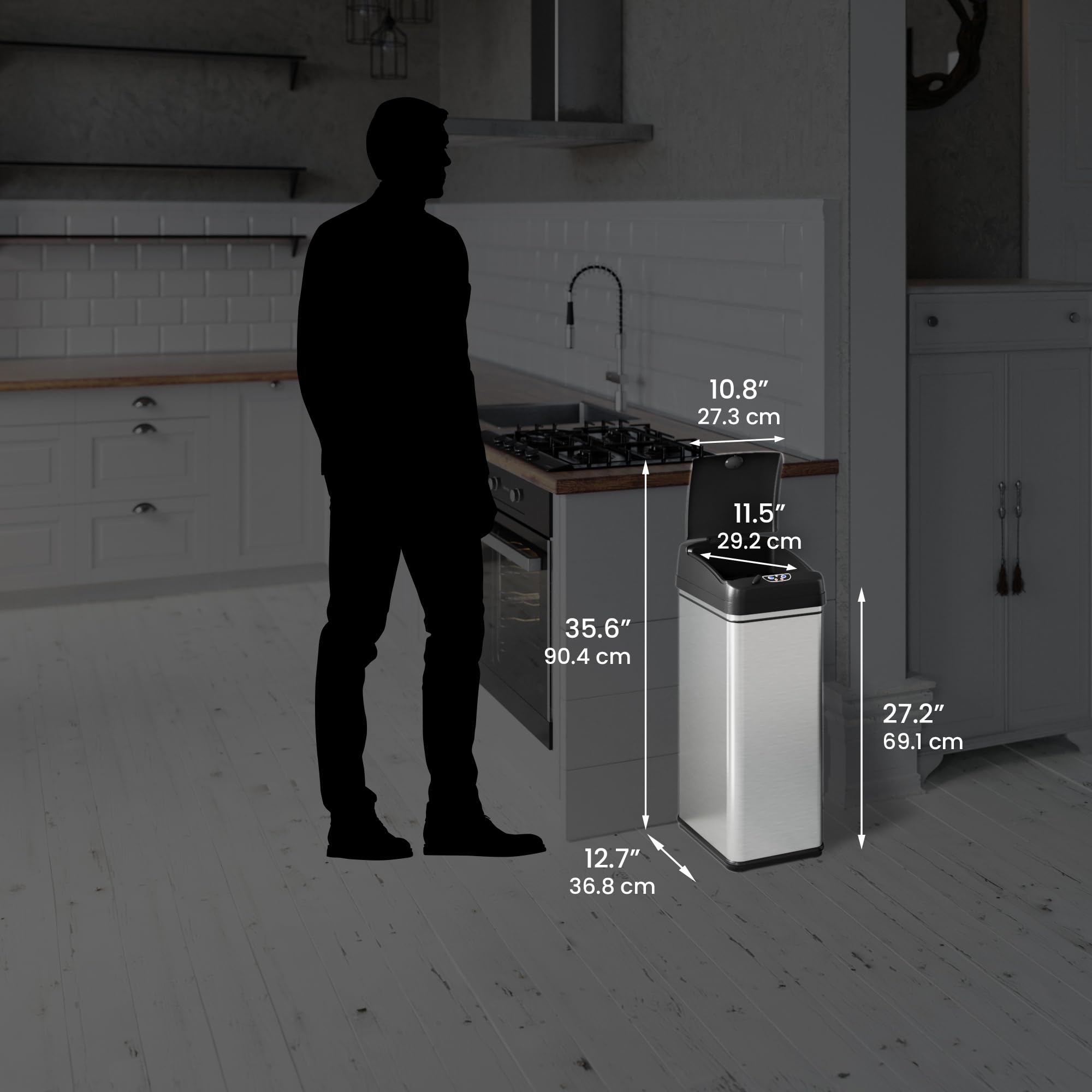 iTouchless comparaison taille avec main illustre dimensions pratiques
