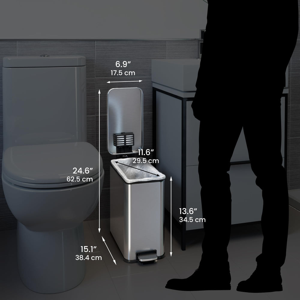 iTouchless installée entre toilette et meuble pour gain d'espace