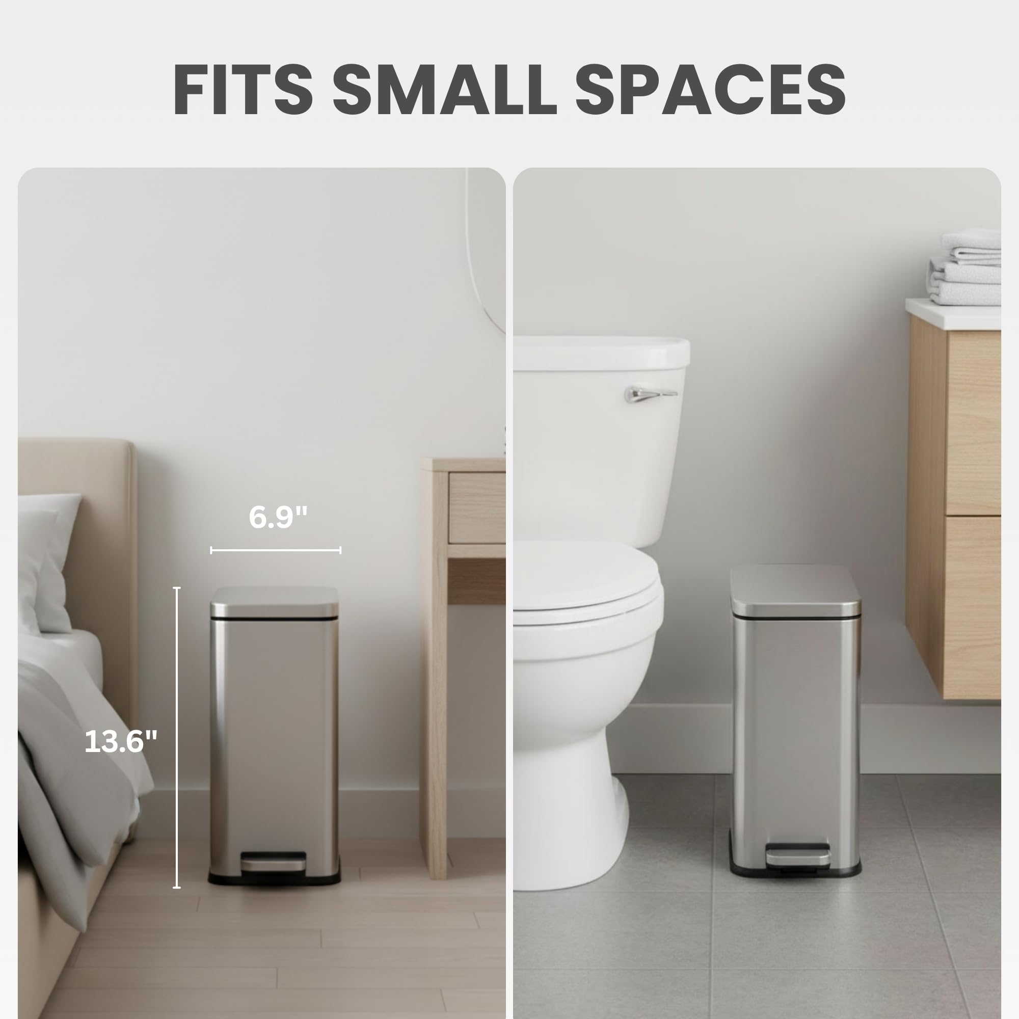 iTouchless comparaison taille main montrant compacité et ergonomie