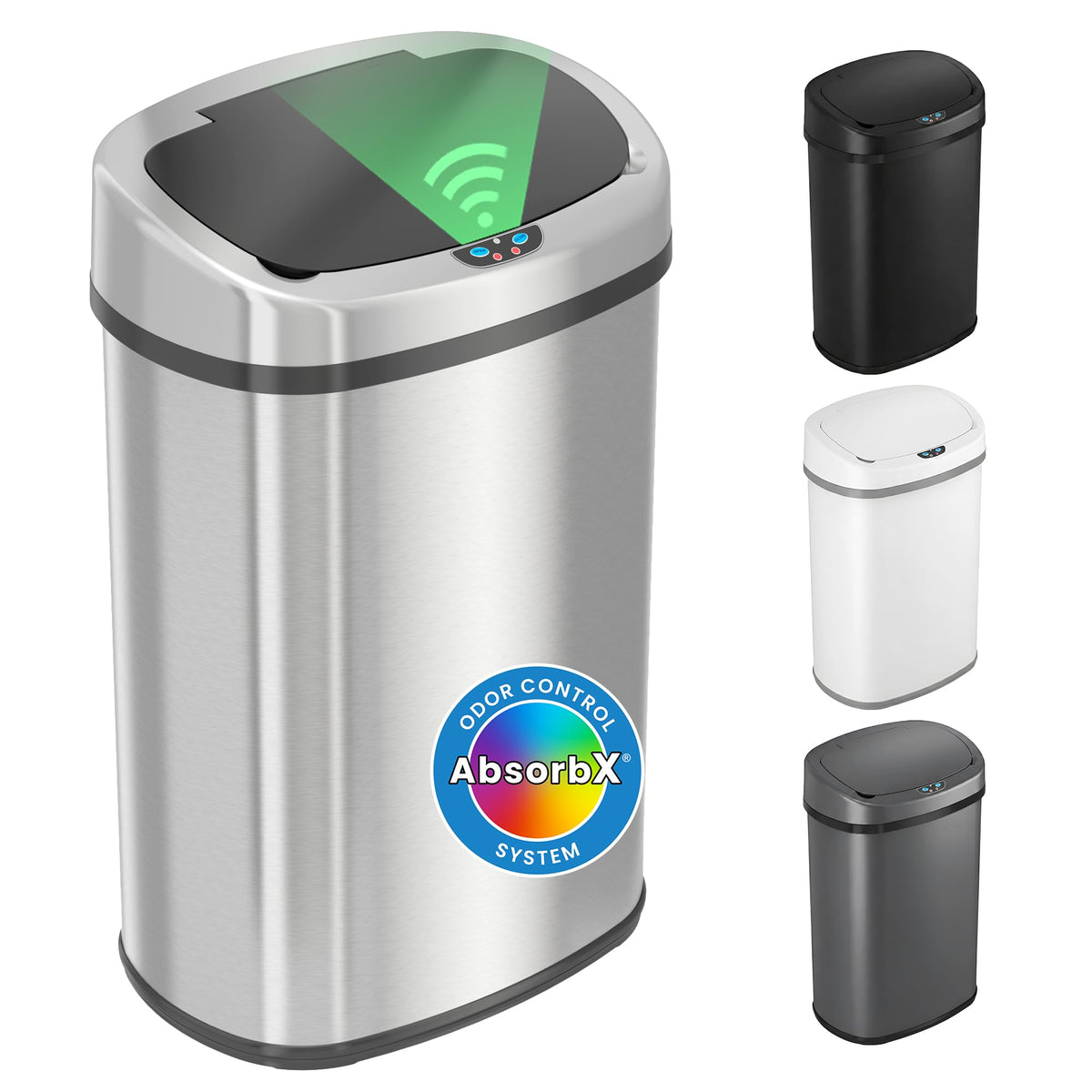 iTouchless vue avant acier inox résistant aux traces pour cuisine propre